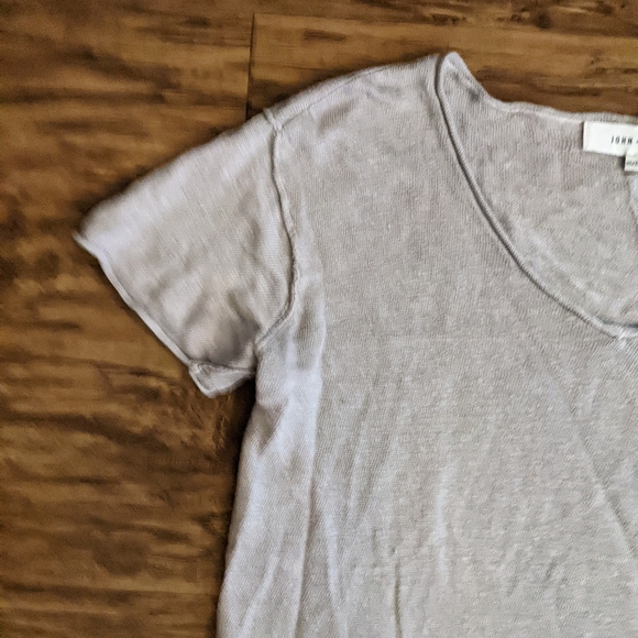 Anthropologie John & Jenn Gray Linen Crop Top - Picture 3 of 15